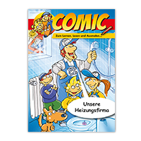 TRGI-Produkte: "Comicmalbuch Unsere Heizungsfirma"